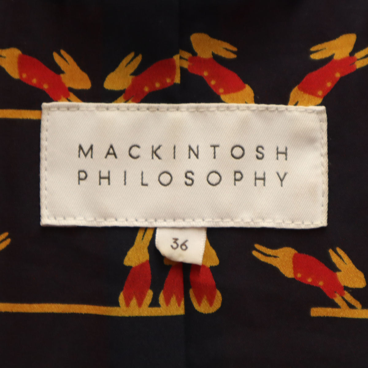 MACKINTOSH PHILOSOPHY マッキントッシュフィロソフィー キルティングジャケット 36 レッド系 中綿 三陽商会 レディース