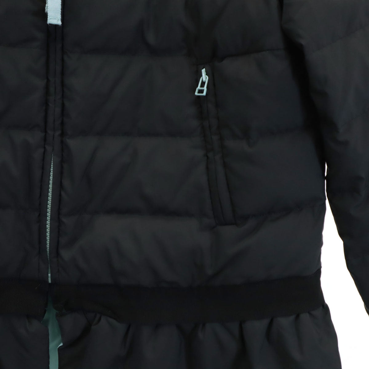 LANVIN en Bleu ランバンオンブルー ノーカラー ダウンジャケット 38 ブラック リバーシブル レディース