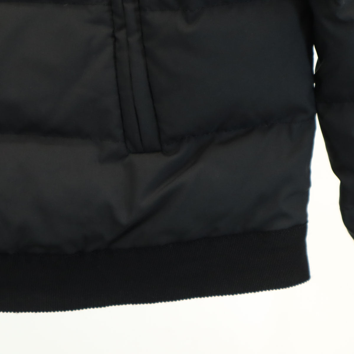 LANVIN en Bleu ランバンオンブルー ノーカラー ダウンジャケット 38 ブラック リバーシブル レディース