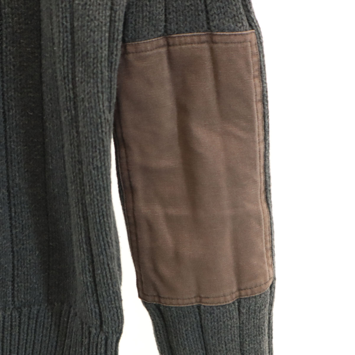 Polo by Ralph Lauren ポロバイラルフローレン 長袖 Vネック ニット M チャコールグレー セーター エルボーパッチ付き メンズ