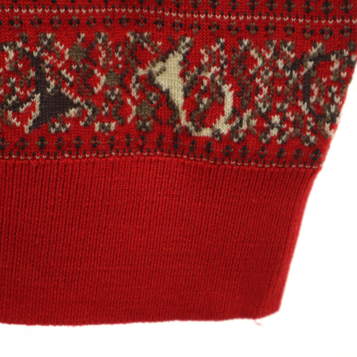 Christian Dior SPORTS クリスチャンディオール スポーツ 90s ウール オールド 総柄 長袖 セーター M レッド ニット メンズ
