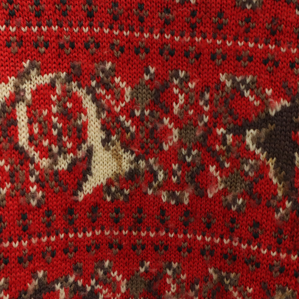 Christian Dior SPORTS クリスチャンディオール スポーツ 90s ウール オールド 総柄 長袖 セーター M レッド ニット メンズ