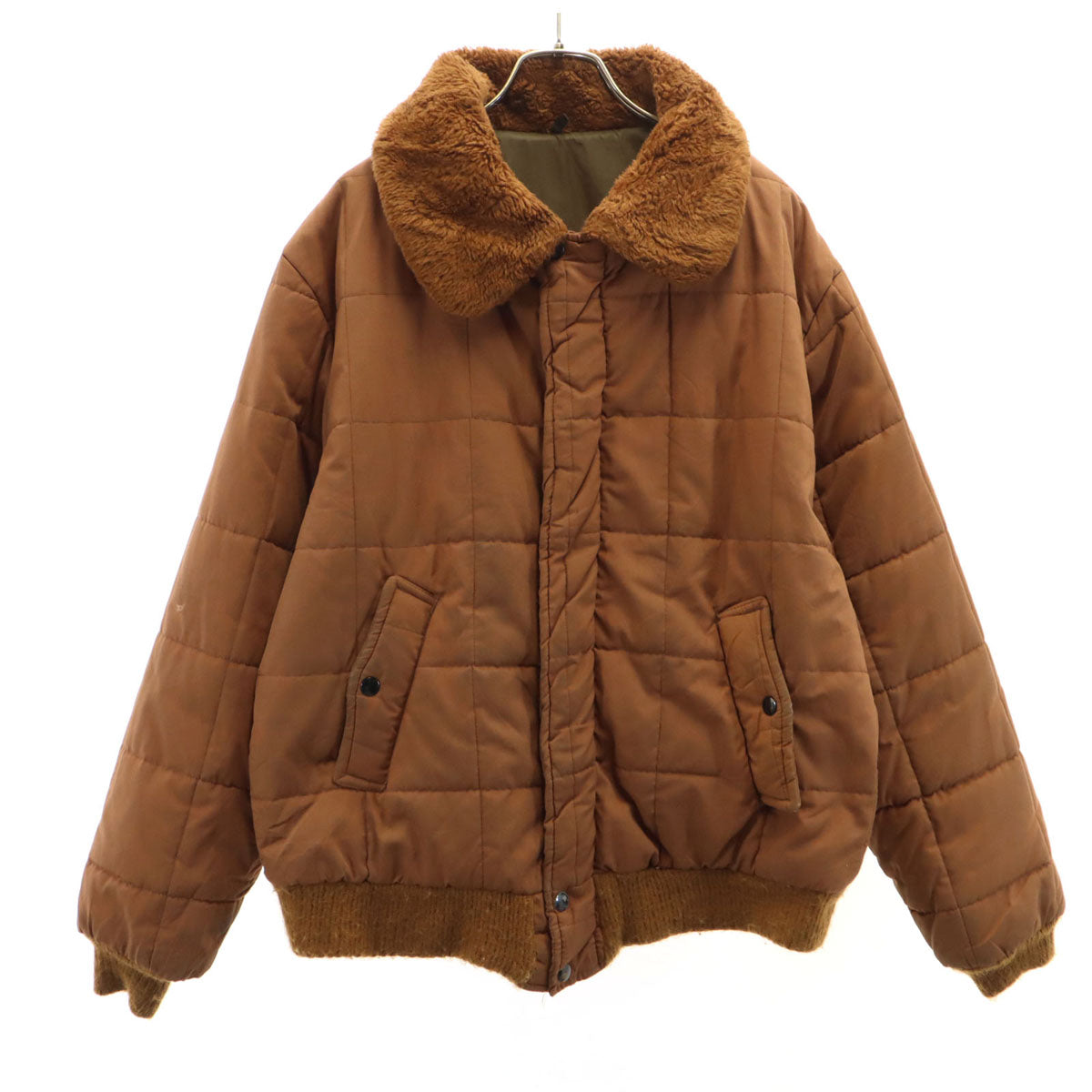 Ranitam 70s USA製 ヴィンテージ キルティングジャケット 44 オレンジブラウン メンズ