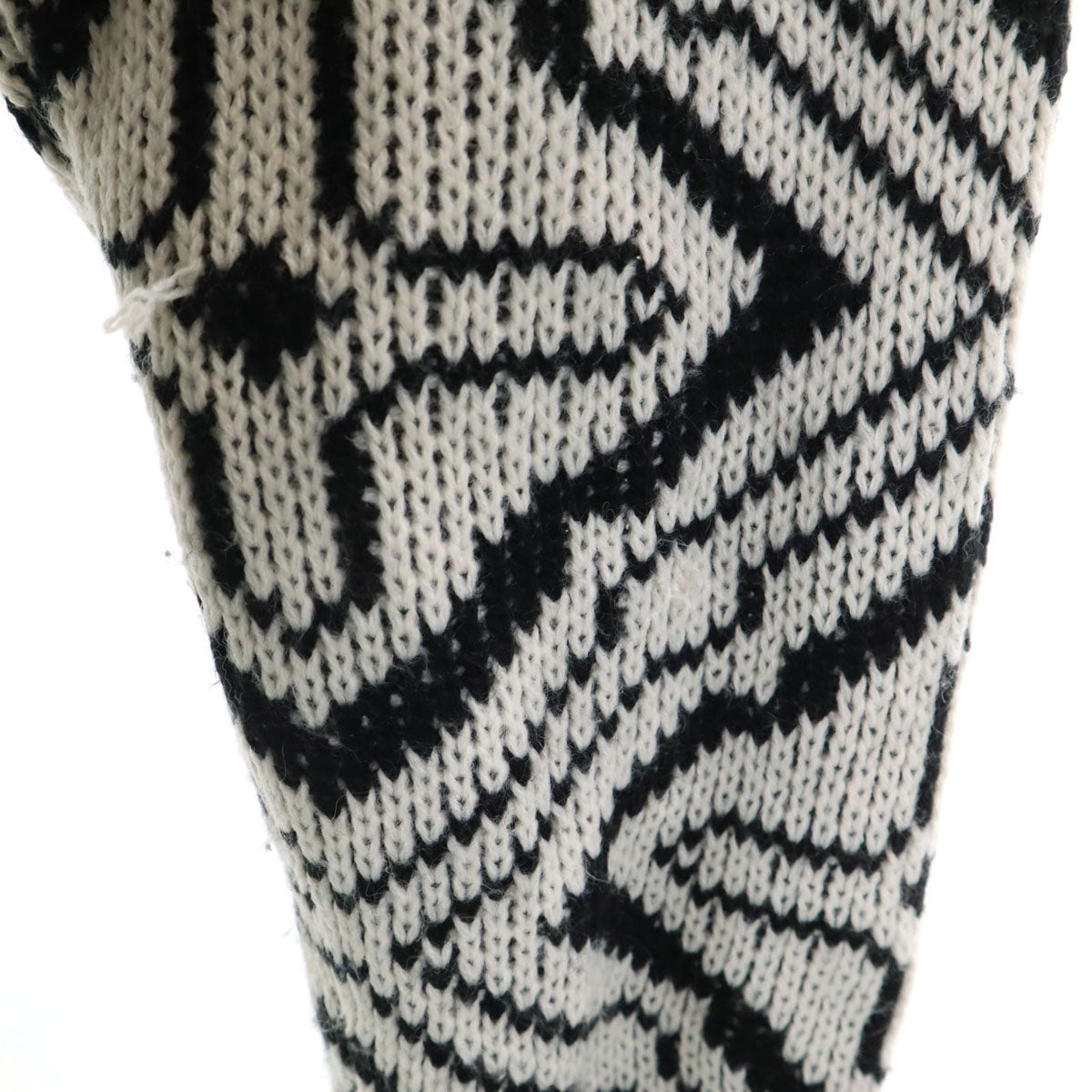 M2SQUARED エムツースクエアード 総柄 長袖 セーター アイボリー ニット レディース