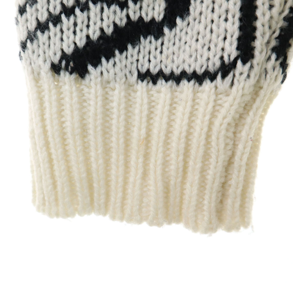 M2SQUARED エムツースクエアード 総柄 長袖 セーター アイボリー ニット レディース