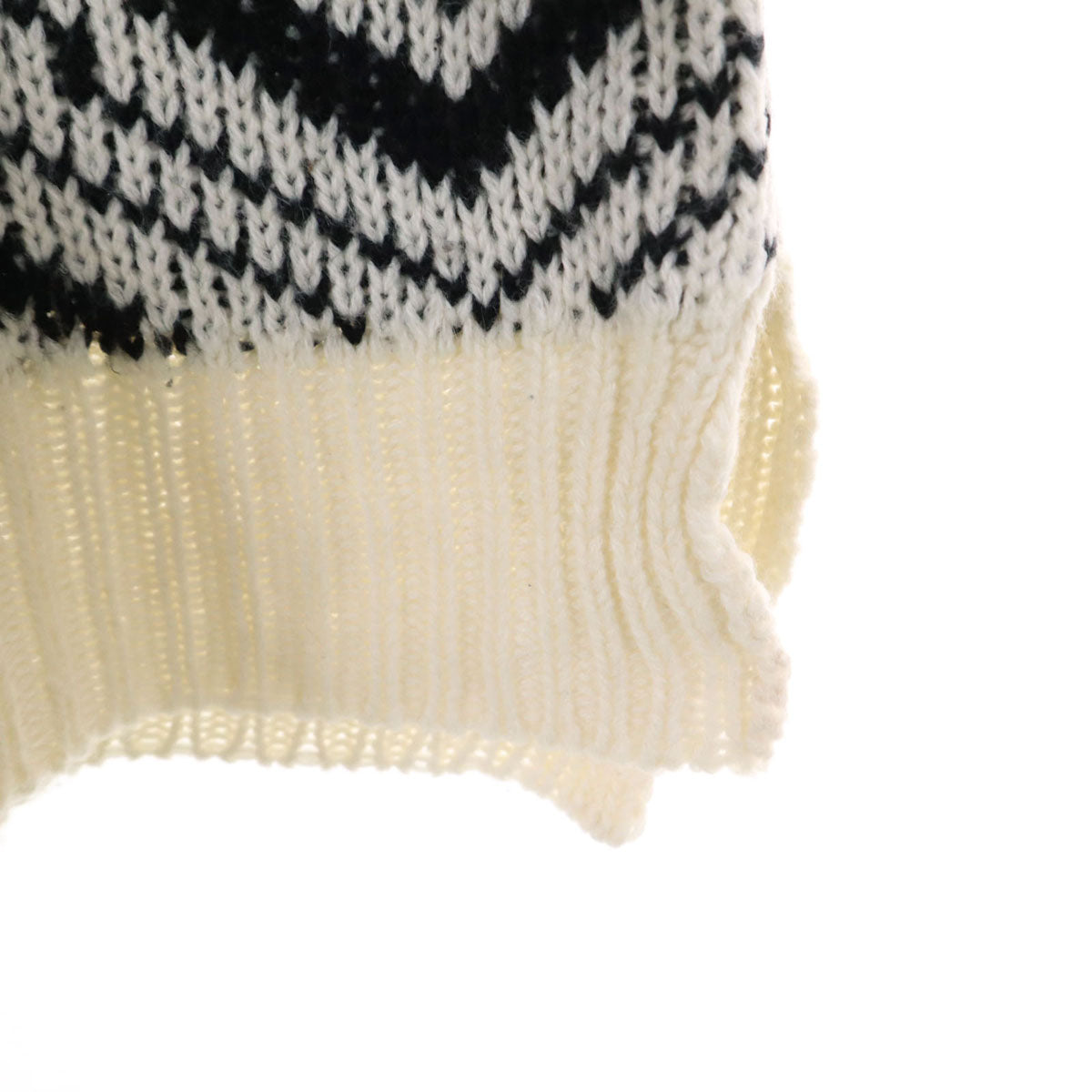 M2SQUARED エムツースクエアード 総柄 長袖 セーター アイボリー ニット レディース