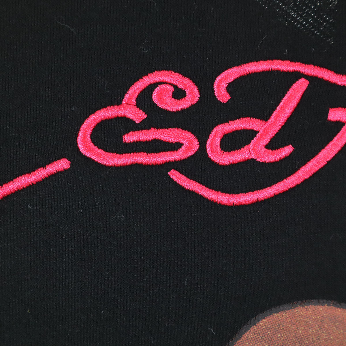 EdHardy エドハーディー バックプリント スカル 長袖 スウェット ジップパーカー M ブラック メンズ