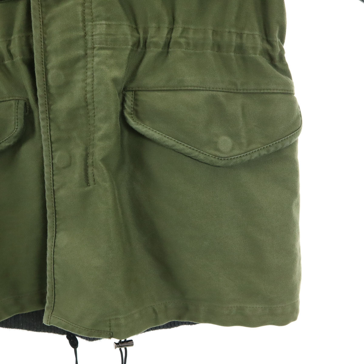 3.1 phillip lim スリーワンフィリップリム ニット切替 ミリタリージャケット XS カーキ メンズ
