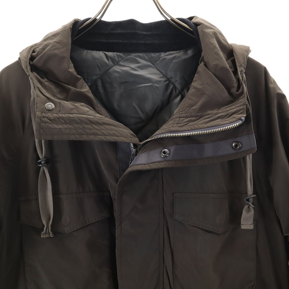 LANVIN ランバン ジャケット 48 カーキ 長袖ダウンライナー付き メンズ