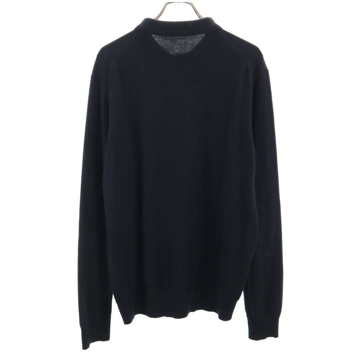 FRED PERRY フレッドペリー ウールブレンド 長袖 ポロシャツ L ブラック メンズ