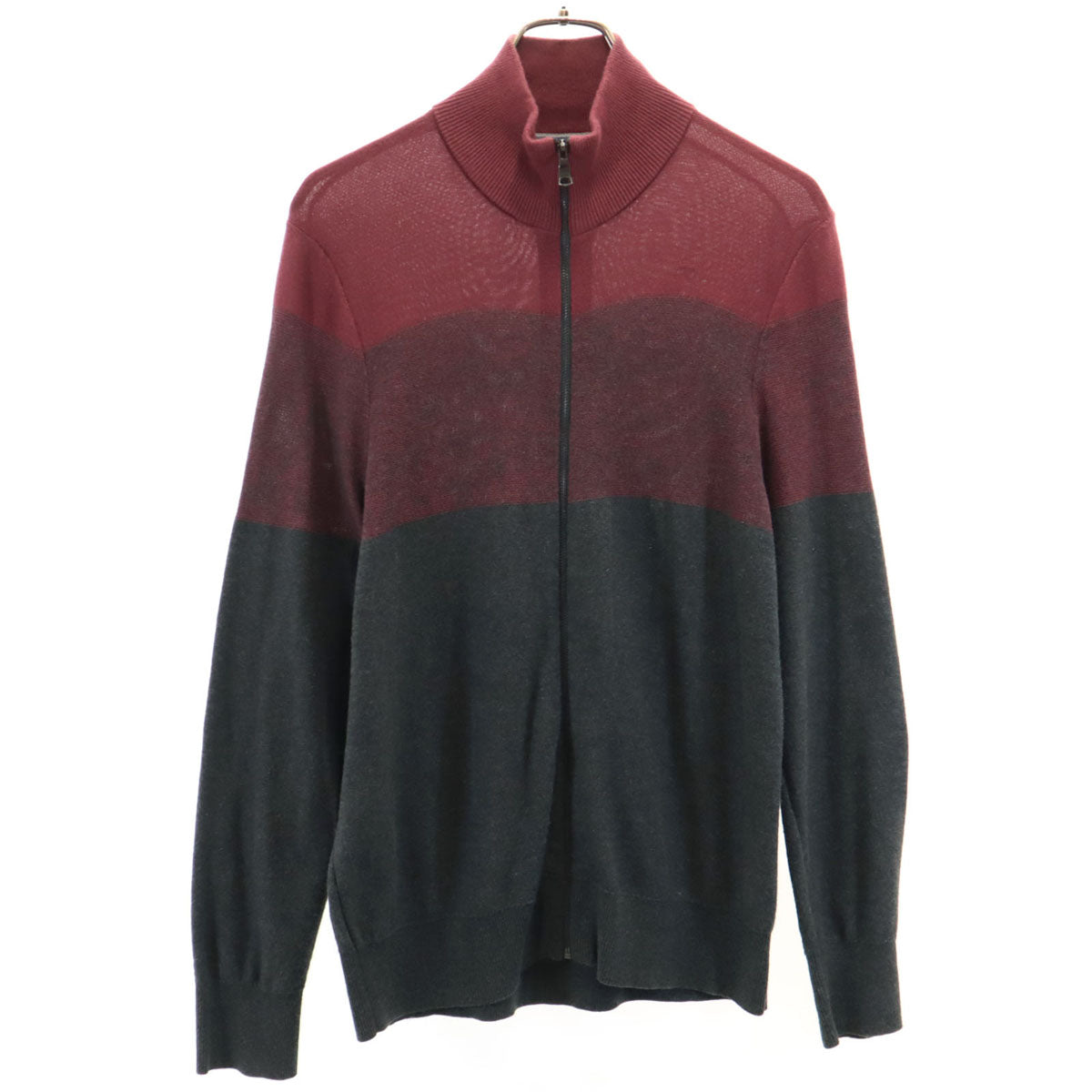 Banana Republic バナナリパブリック 長袖 ニット ジップジャケット M グレー系 メンズ