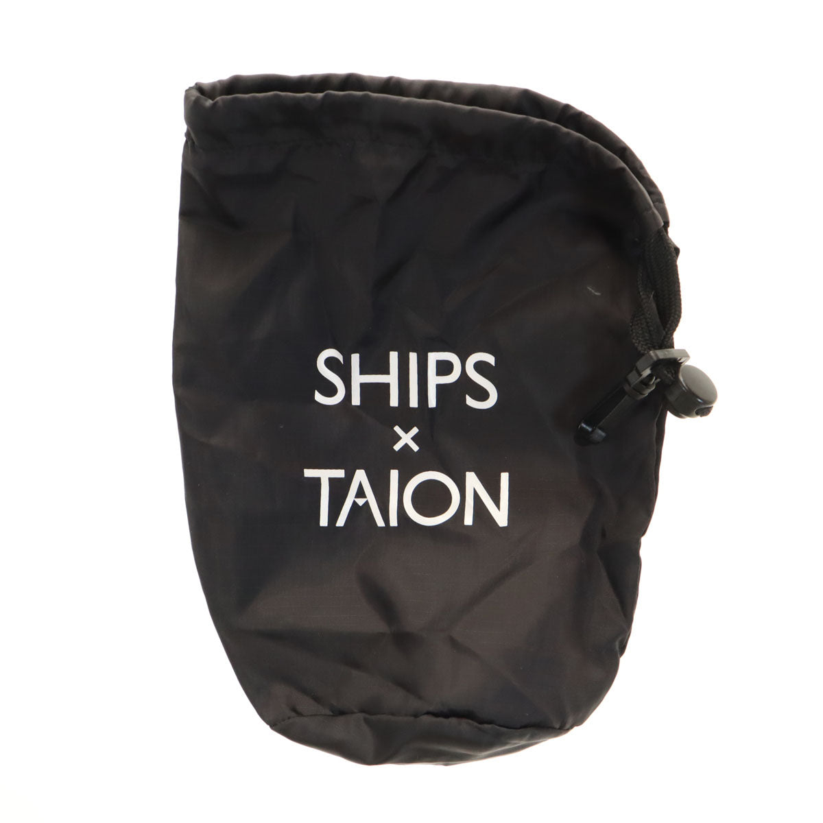 SHIPS シップス TAION タイオン 別注 ダウンベスト ブラック 収納袋付き メンズ
