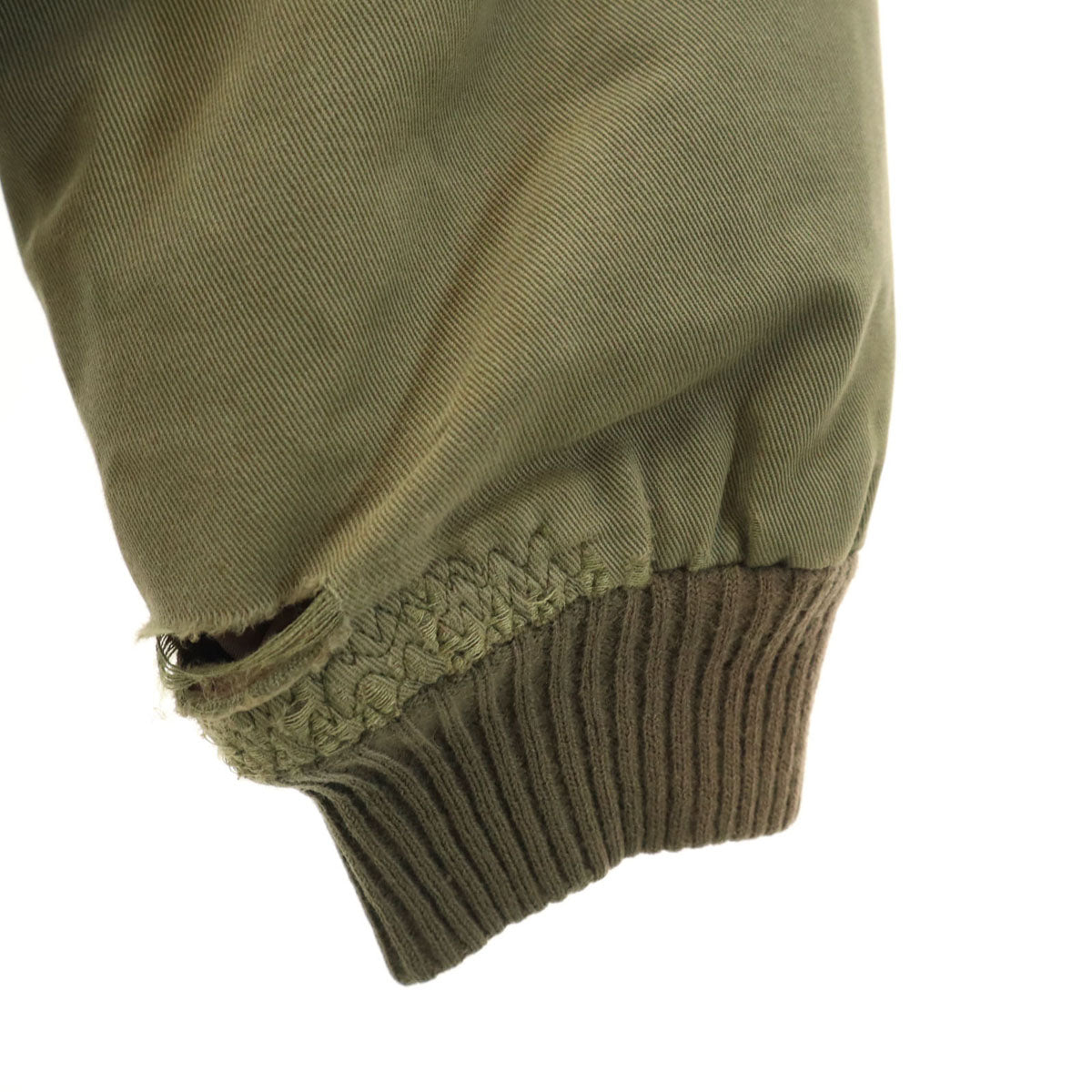 70s 80s ミリタリー フライトジャケット 46 カーキ ライナー付き メンズ