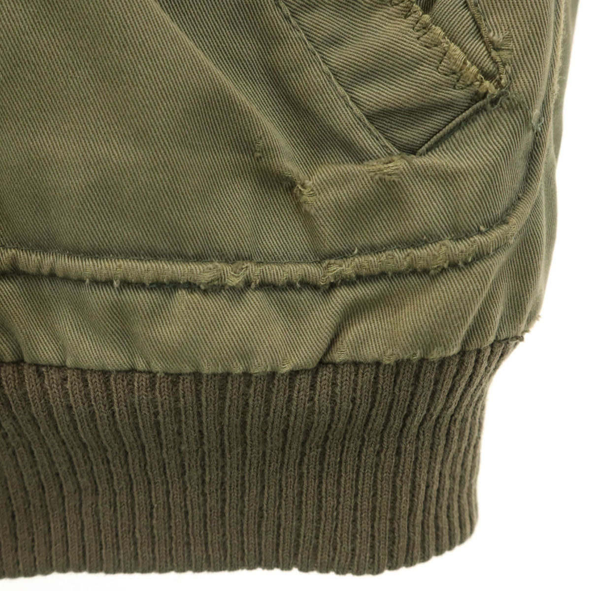 70s 80s ミリタリー フライトジャケット 46 カーキ ライナー付き メンズ