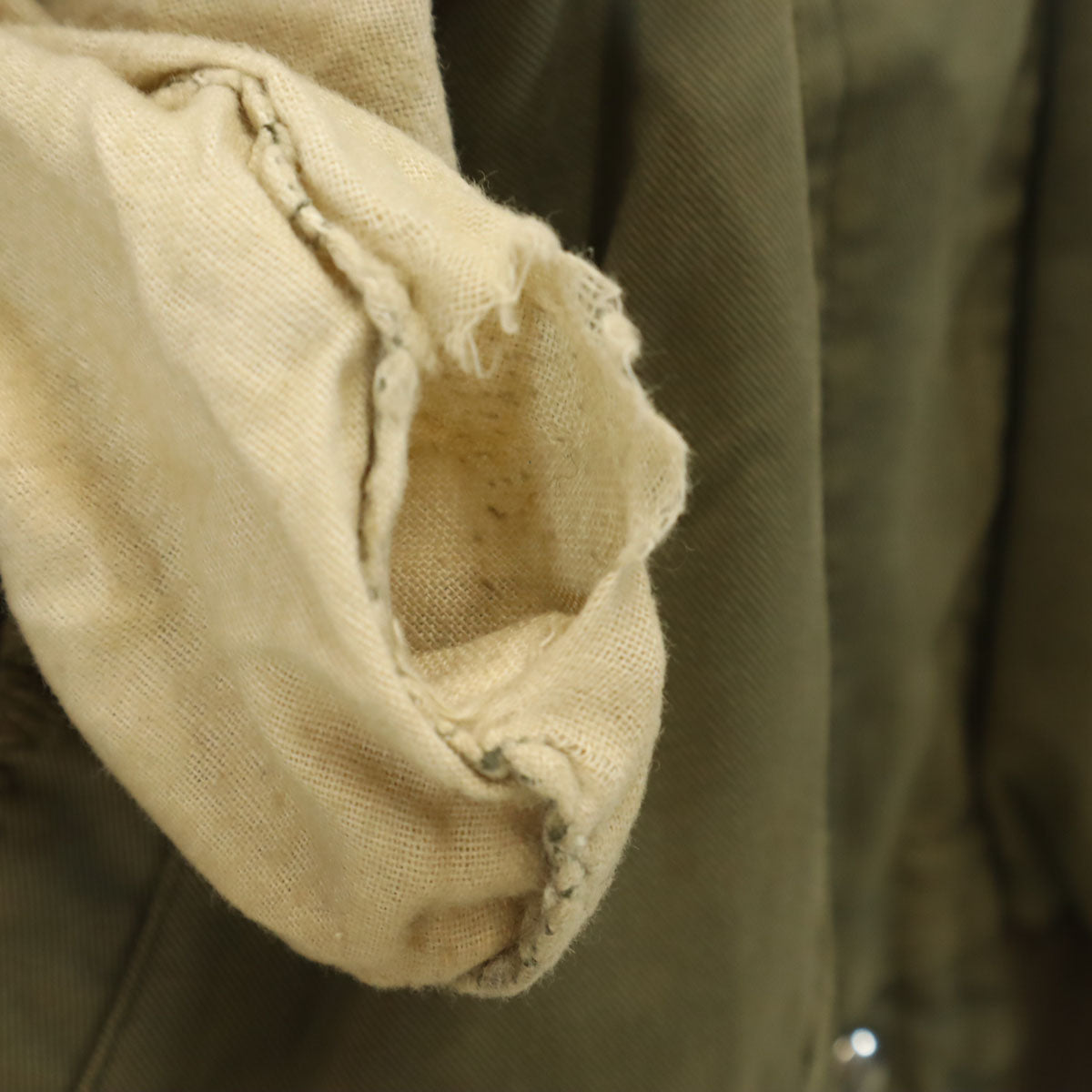 70s 80s ミリタリー フライトジャケット 46 カーキ ライナー付き メンズ