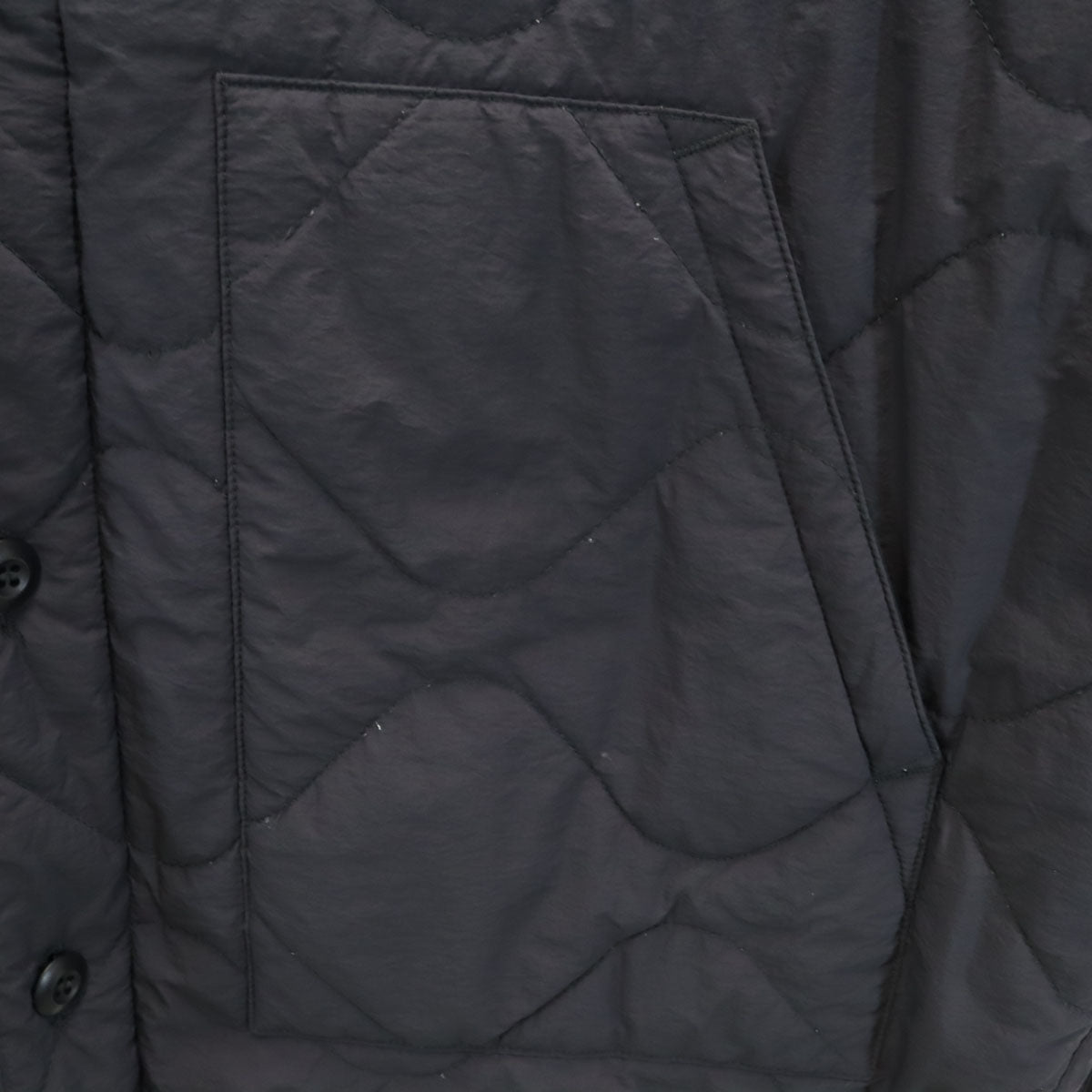 Hakuu ハクウ キルティングジャケット S チャコール リバーシブル フードマフラー付き レディース