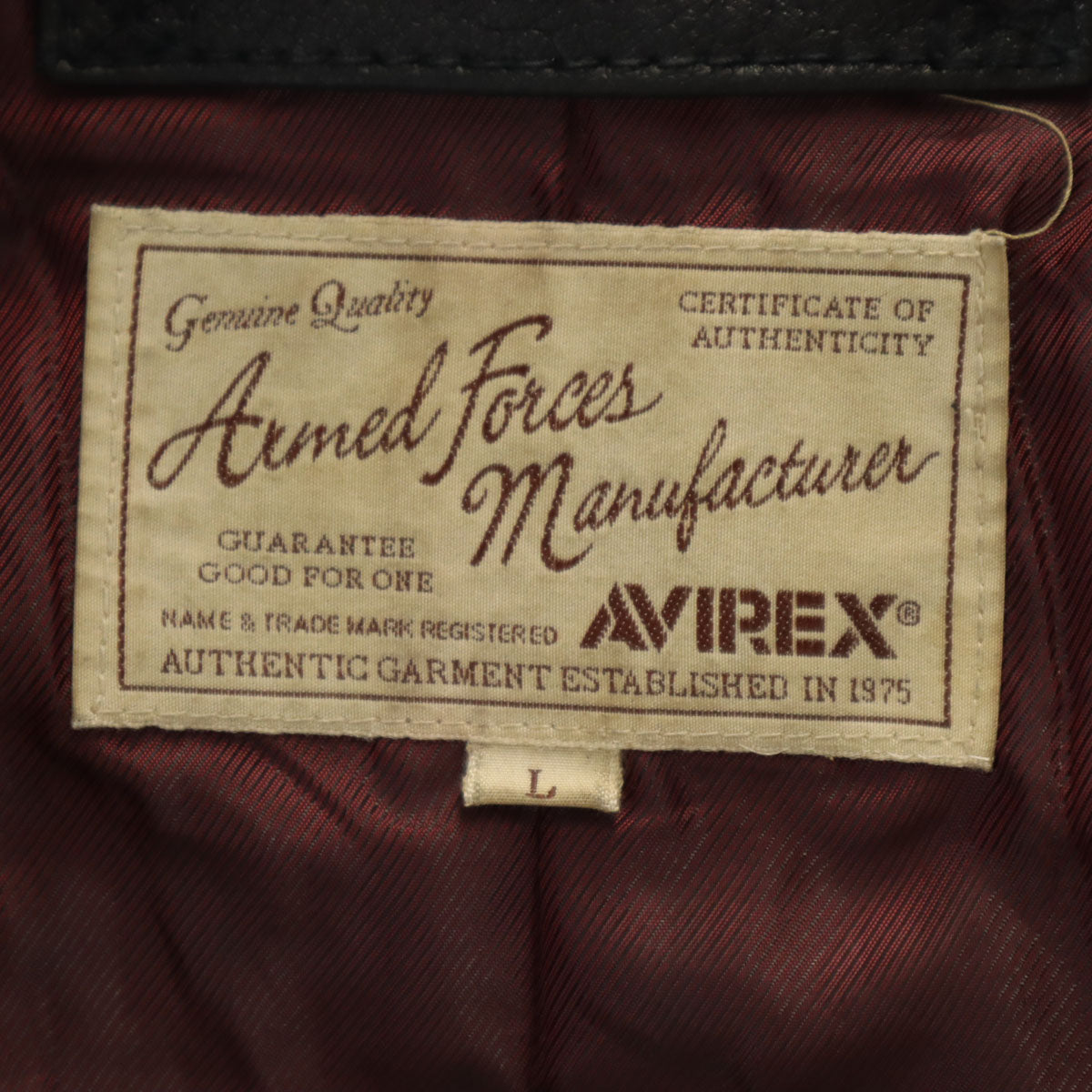 AVIREX アヴィレックス パッチドゴート レザージャケット L ブラック メンズ