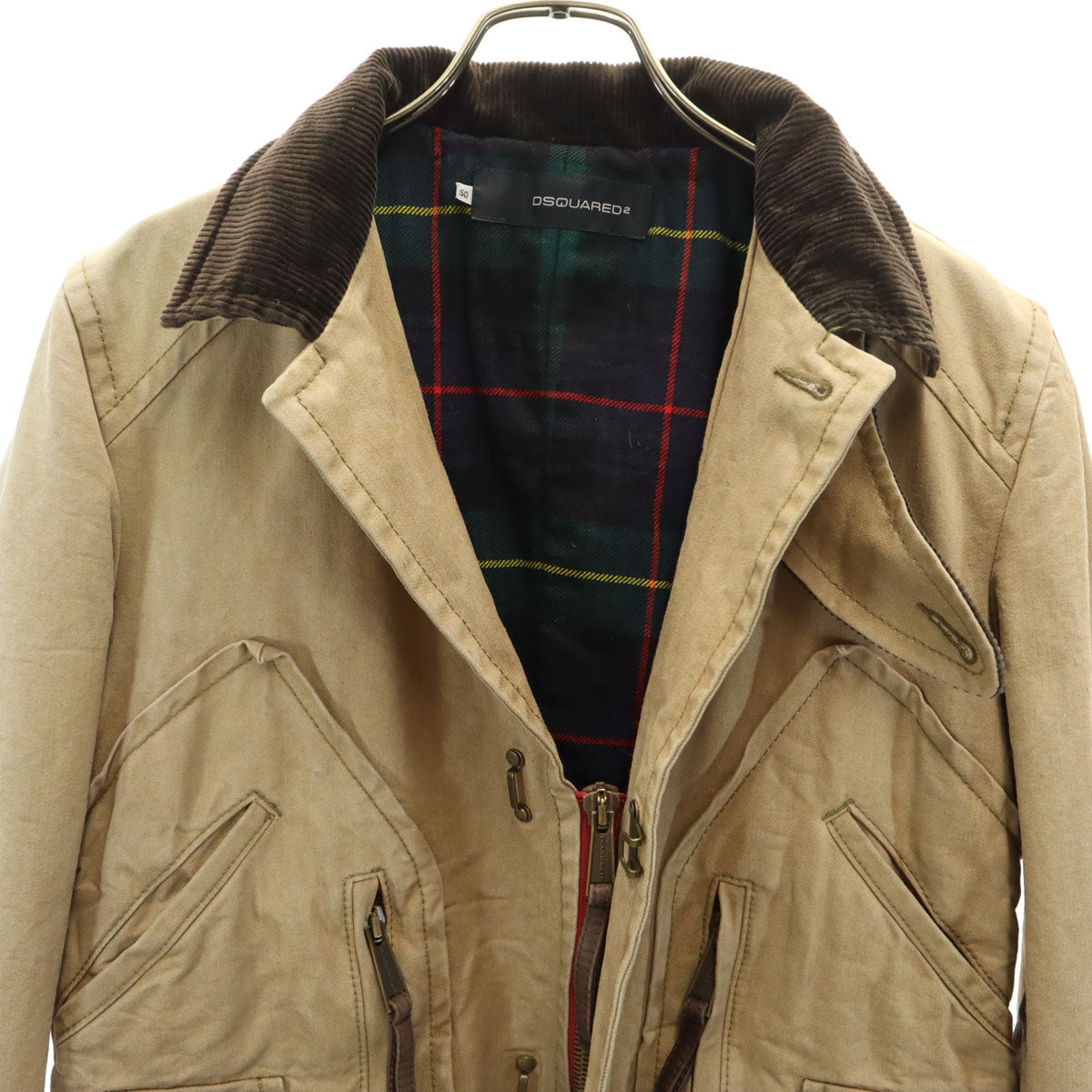 DSQUARED2 ディースクエアード リネンブレンド イタリア製 ジャケット 50 ベージュ メンズ