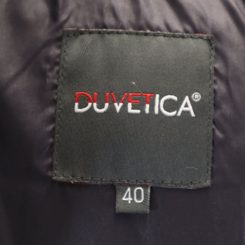 DUVETICA デュベティカ ブルガリア製 ファー ダウンジャケット 40 パープル フーディー レディース