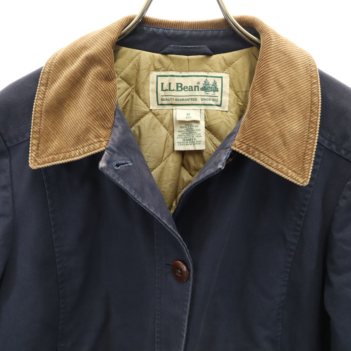 L.L.Bean エルエルビーン カバーオール M ネイビー アウトドア 裏キルティング レディース