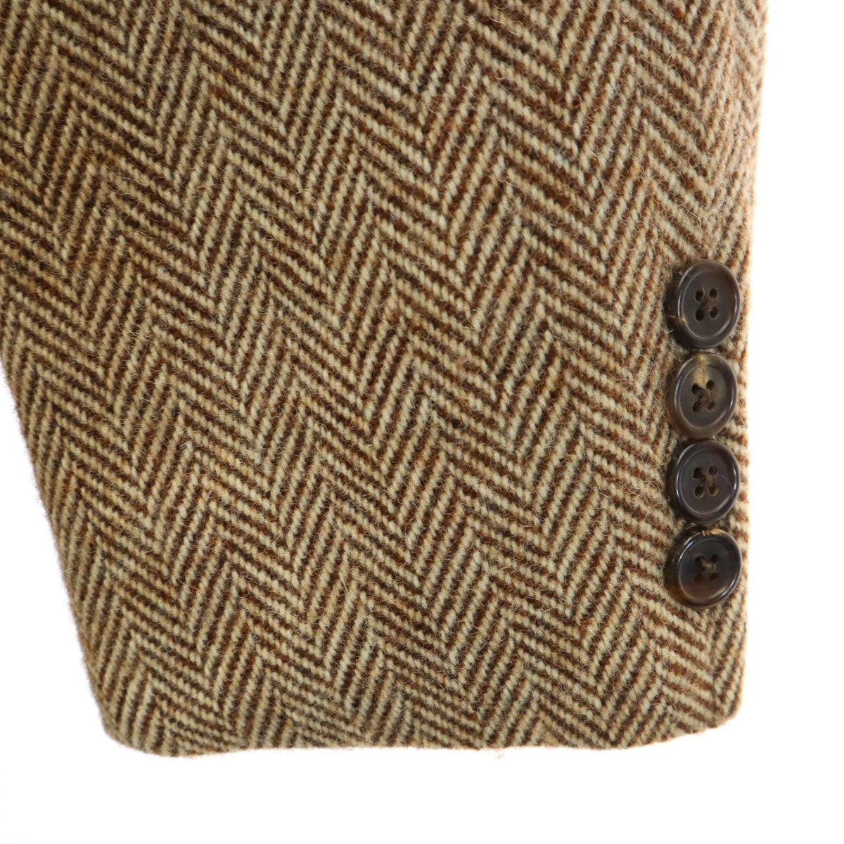 Polo by Ralph Lauren ポロバイラルフローレン 90s ウール オールド ヘリンボーン柄 テーラードジャケット 96AB6 ブラウン系 メンズ