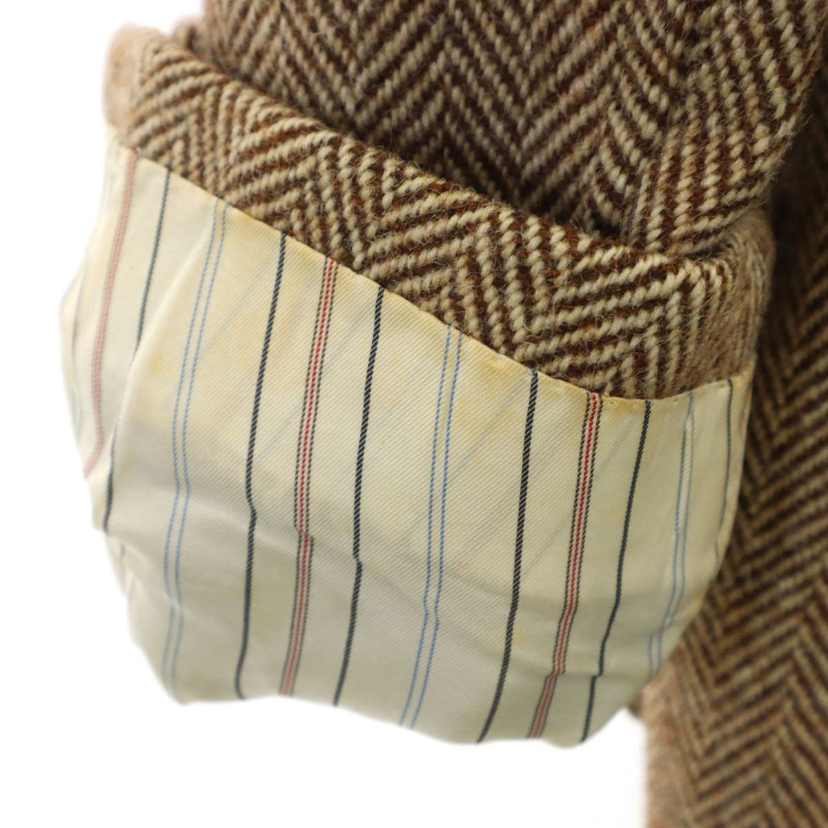 Polo by Ralph Lauren ポロバイラルフローレン 90s ウール オールド ヘリンボーン柄 テーラードジャケット 96AB6 ブラウン系 メンズ