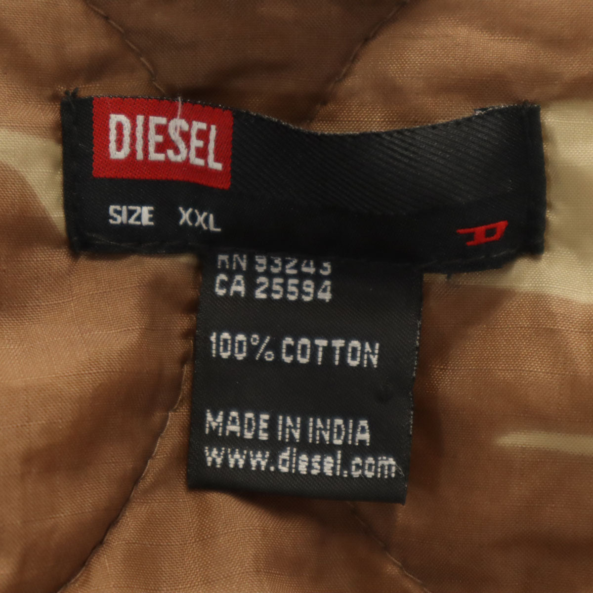 DIESEL ディーゼル バンドカラー コットンジャケット XXL チャコールグレー ビッグサイズ レディース