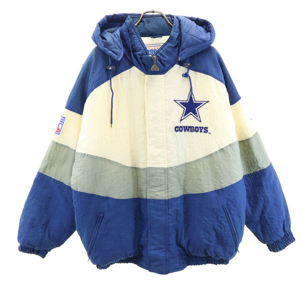 NFL エヌエフエル 90s オールド パデット ナイロンジャケット L ブルー COWBOYS 中綿 メンズ