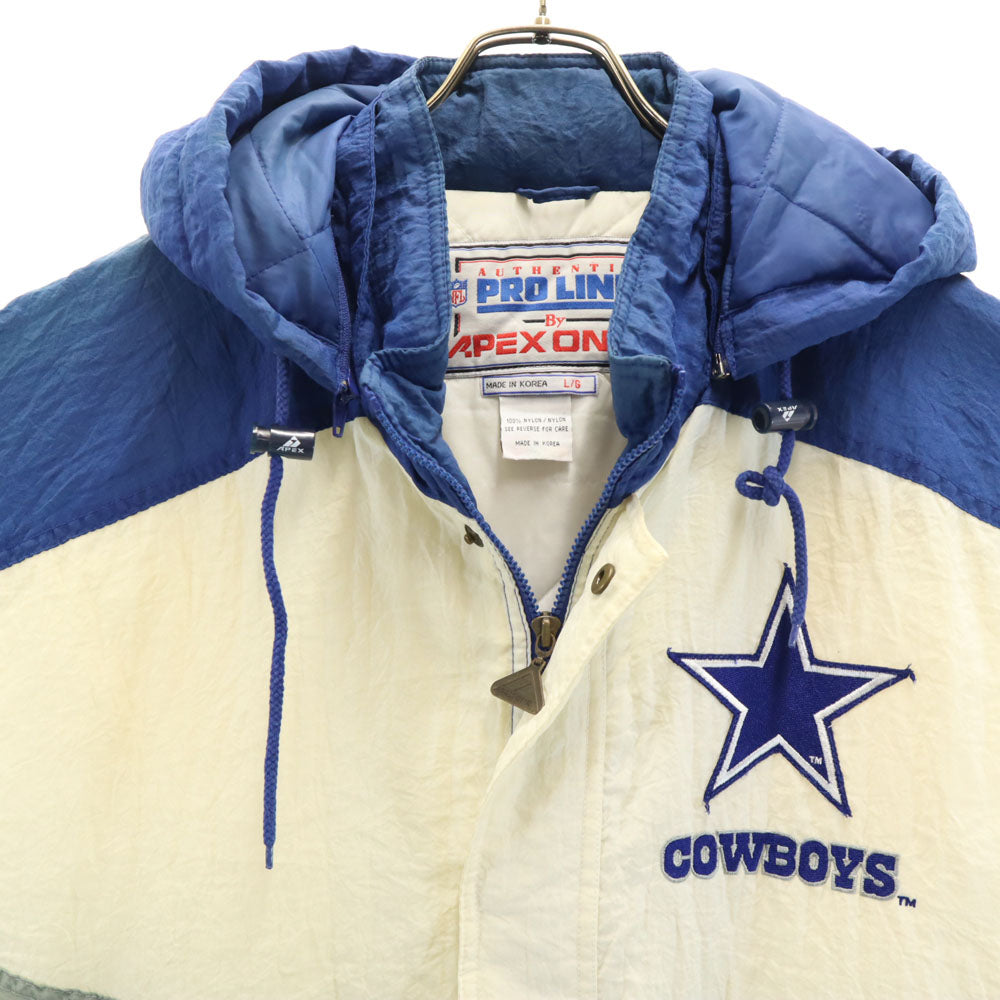 NFL エヌエフエル 90s オールド パデット ナイロンジャケット L ブルー COWBOYS 中綿 メンズ