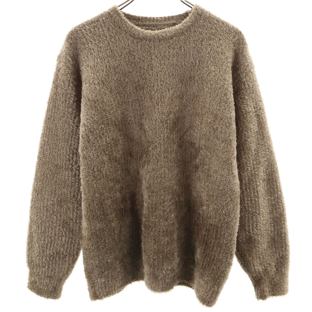 美品 THE NORTH FACE ノースフェイス 長袖 オルタナティブフェザークルー ニット S ブラウン NT92460 アウトドア メンズ