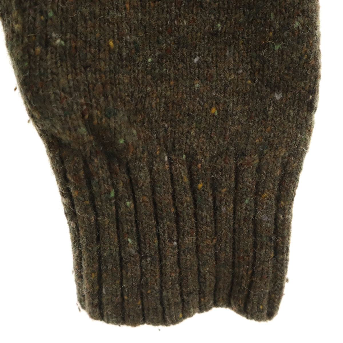 美品 MACKINTOSH PHILOSOPHY マッキントッシュフィロソフィー 長袖 ネップ セーター 38 カーキ ニット レディース