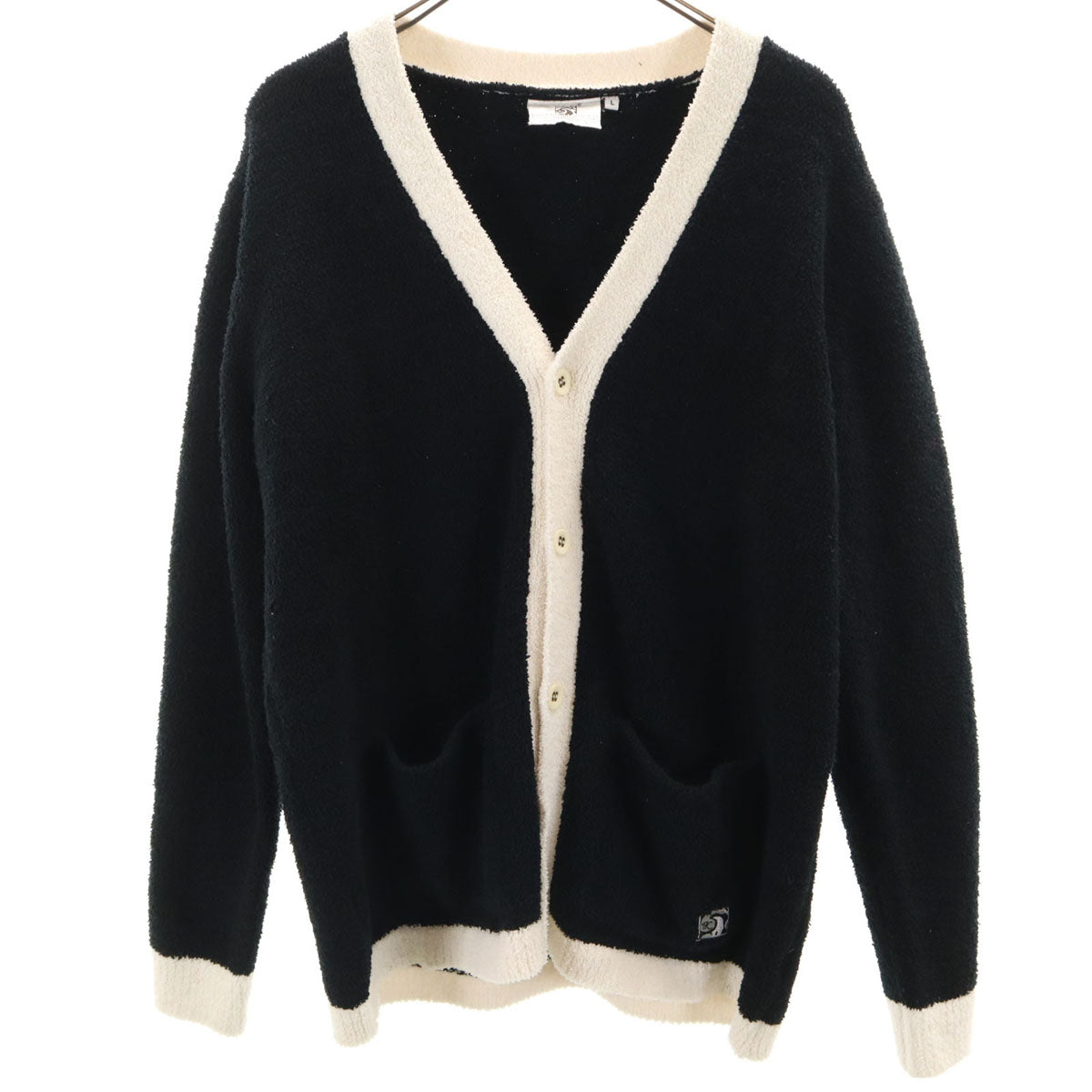 kashwere カシウエア 長袖 Vネック カーディガン L ブラック レディース