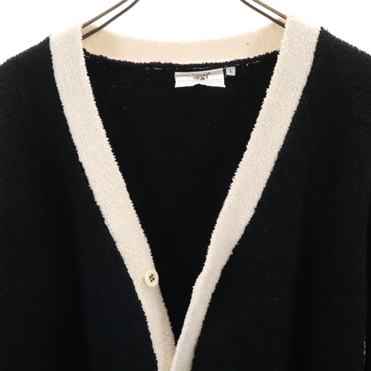 kashwere カシウエア 長袖 Vネック カーディガン L ブラック レディース