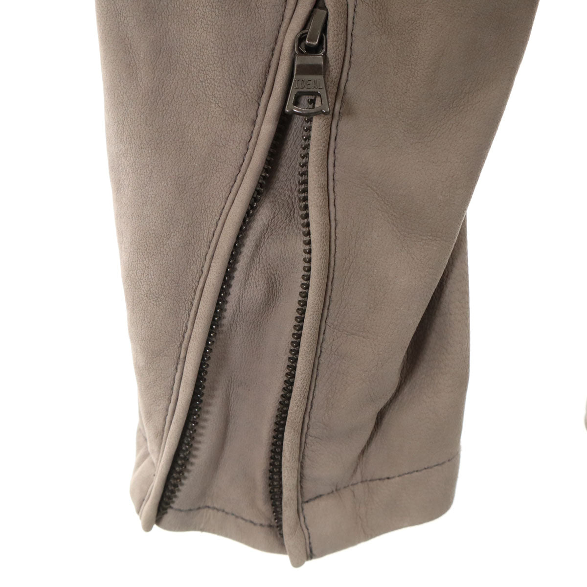 DUFFER ST.GEORGE ダファーオブセントジョージ 羊革レザー シングルライダースジャケット L グレー メンズ