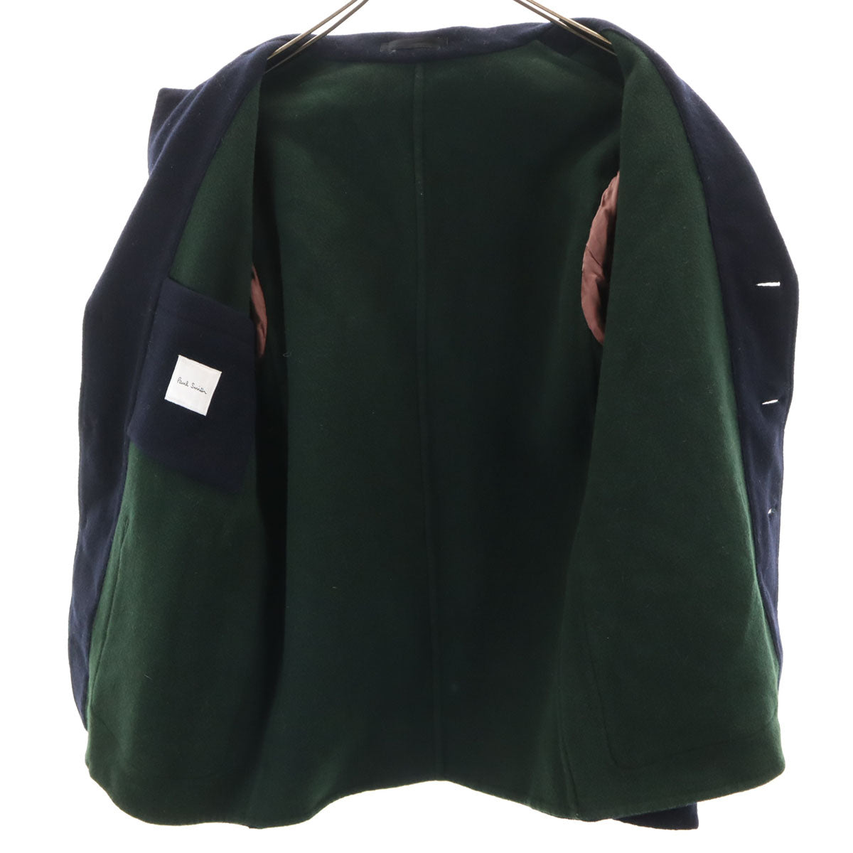 美品 Paul Smith ポールスミス ウール テーラードジャケット L ネイビー メンズ