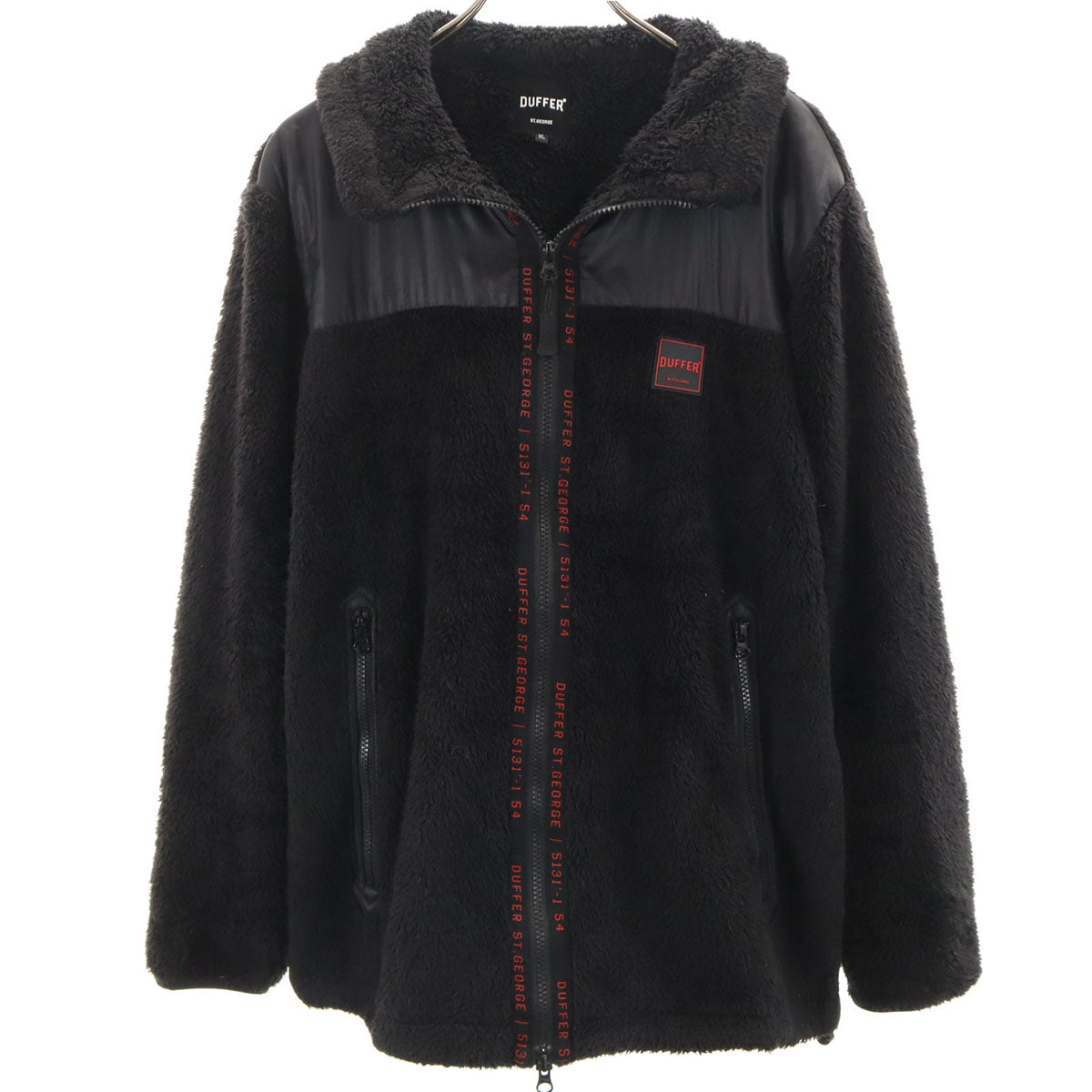 DUFFER ST.GEORGE ダファーオブセントジョージ フリースジャケット XL ブラック メンズ
