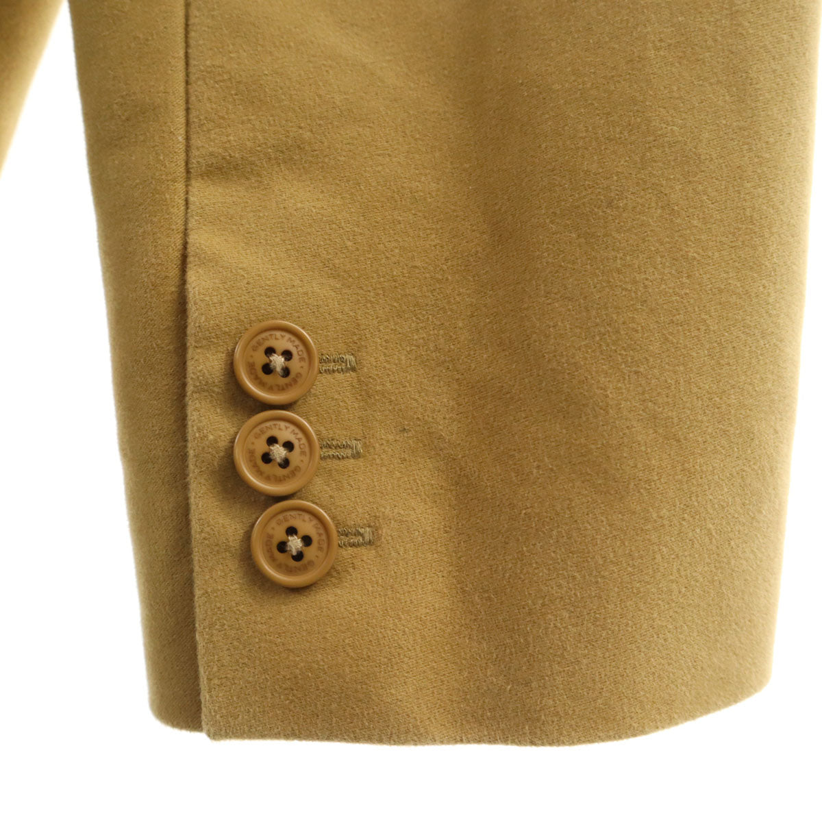 美品 Mr.GENTLEMAN ミスタージェントルマン コットンスエード ダブルブレスト ジャケット L キャメル メンズ