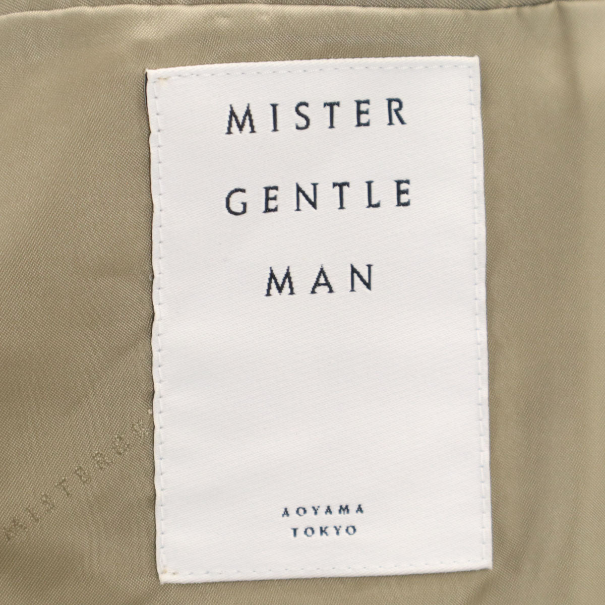 美品 Mr.GENTLEMAN ミスタージェントルマン コットンスエード ダブルブレスト ジャケット L キャメル メンズ