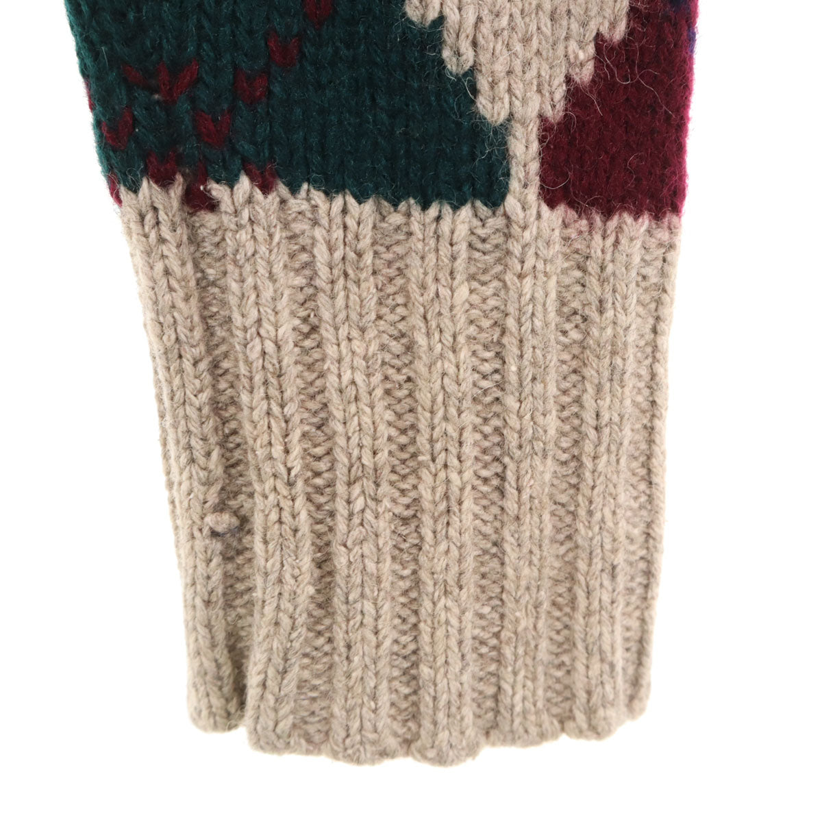 Polo by Ralph Lauren ポロバイラルフローレン 90s シルクリネンブレンド オールド アーガイル柄 長袖 セーター M グレージュ系 ニット メンズ