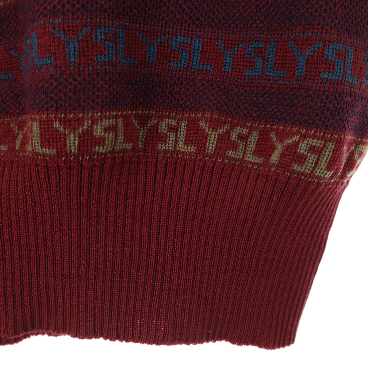YVES SAINT LAURENT イヴサンローラン 90s オールド 総柄 長袖 セーター S パープル系 ニット レディース