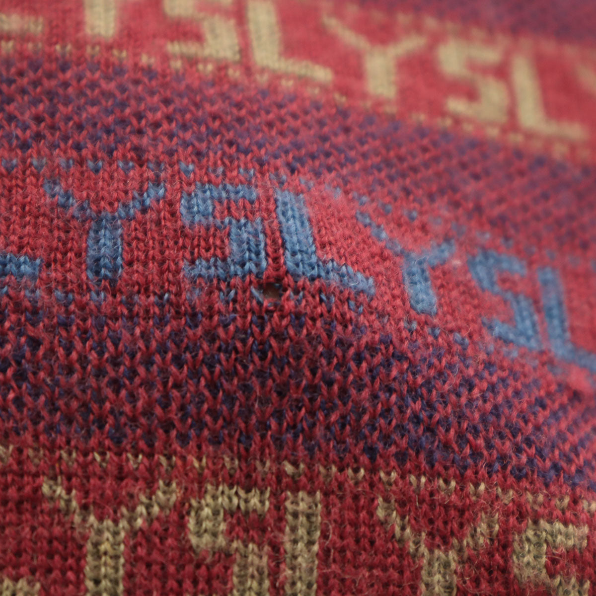 YVES SAINT LAURENT イヴサンローラン 90s オールド 総柄 長袖 セーター S パープル系 ニット レディース