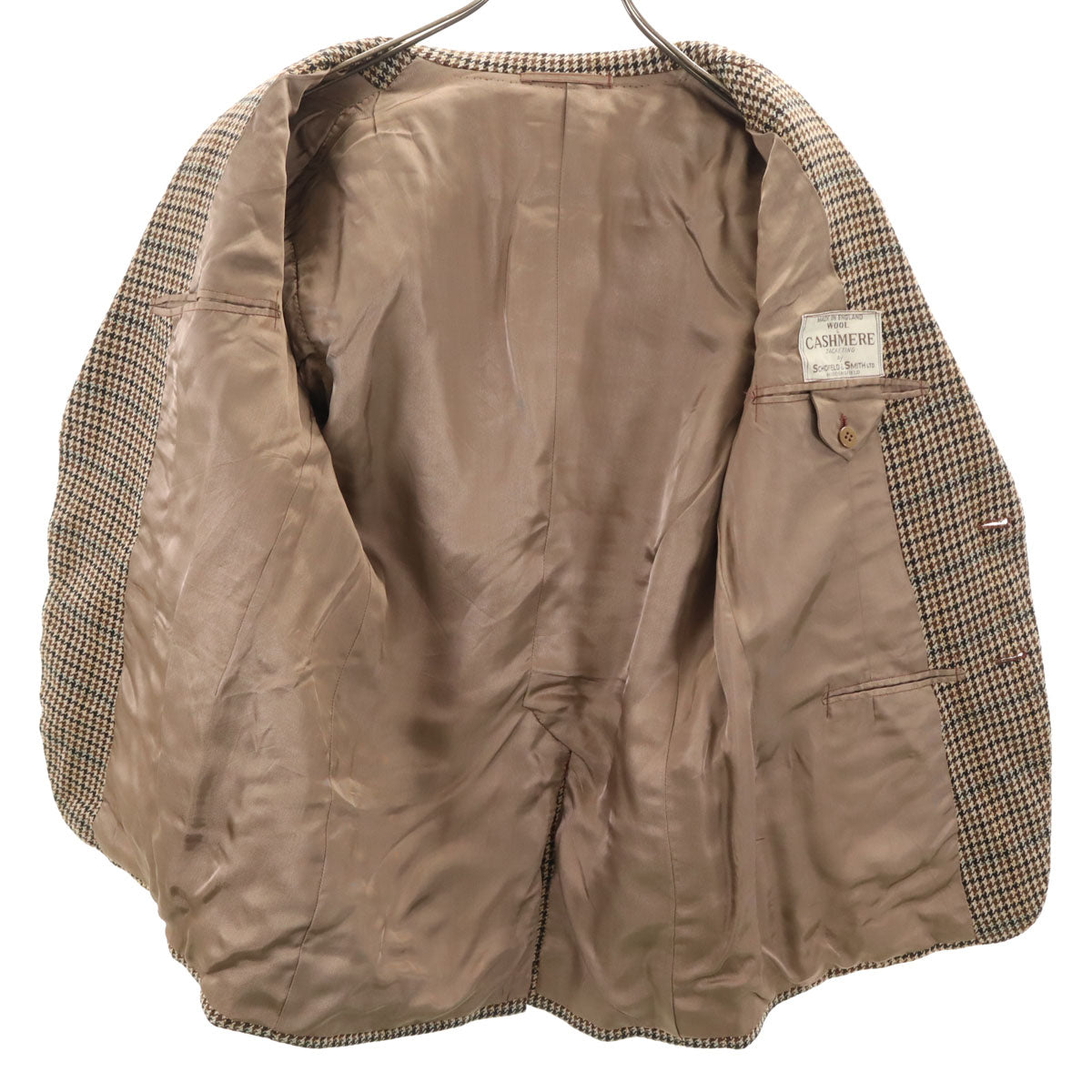 SCHOFIELD & SMITH スコフィールドアンドスミス 80s ヴィンテージ 千鳥柄 テーラードジャケット ブラウン系 メンズ
