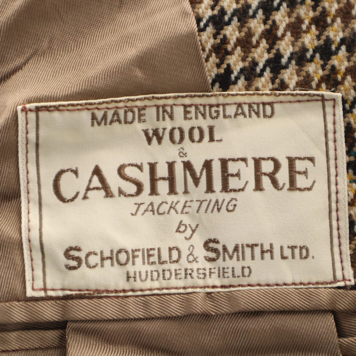 SCHOFIELD & SMITH スコフィールドアンドスミス 80s ヴィンテージ 千鳥柄 テーラードジャケット ブラウン系 メンズ