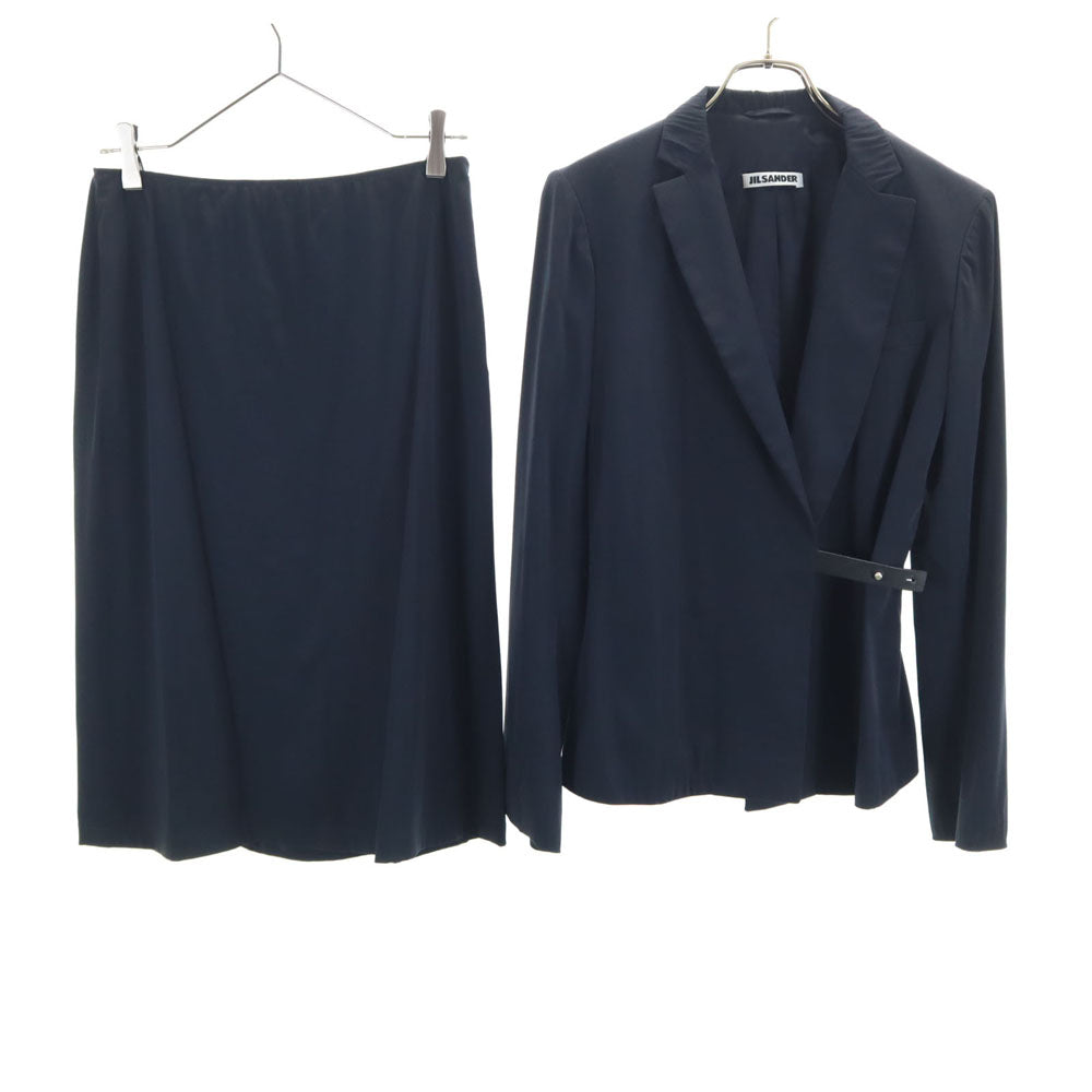 JIL SANDER ジルサンダー スカートスーツ 上下 セットアップ 34 ネイビー レディース