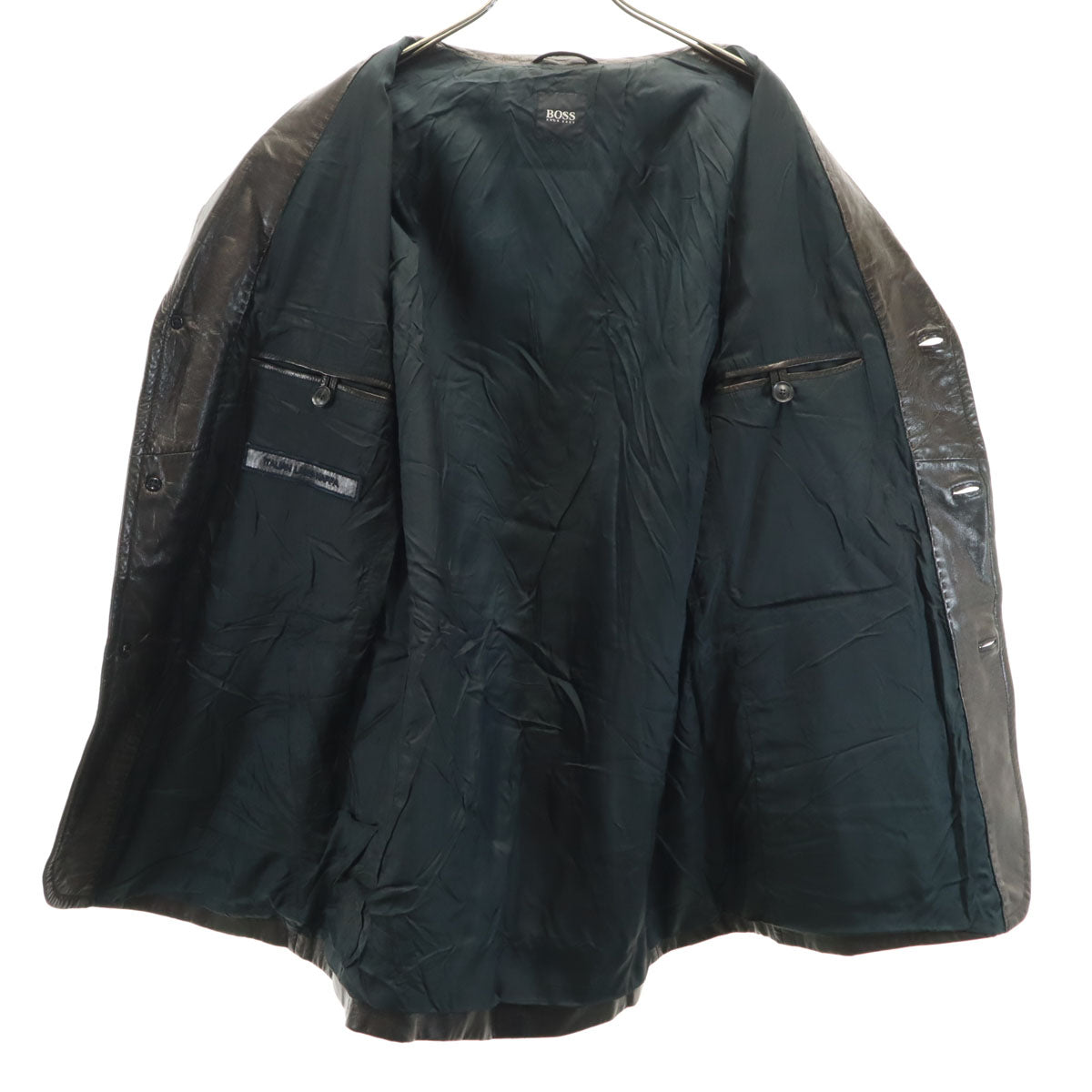 HUGO BOSS ヒューゴボス レザージャケット 52 ブラウン系 メンズ