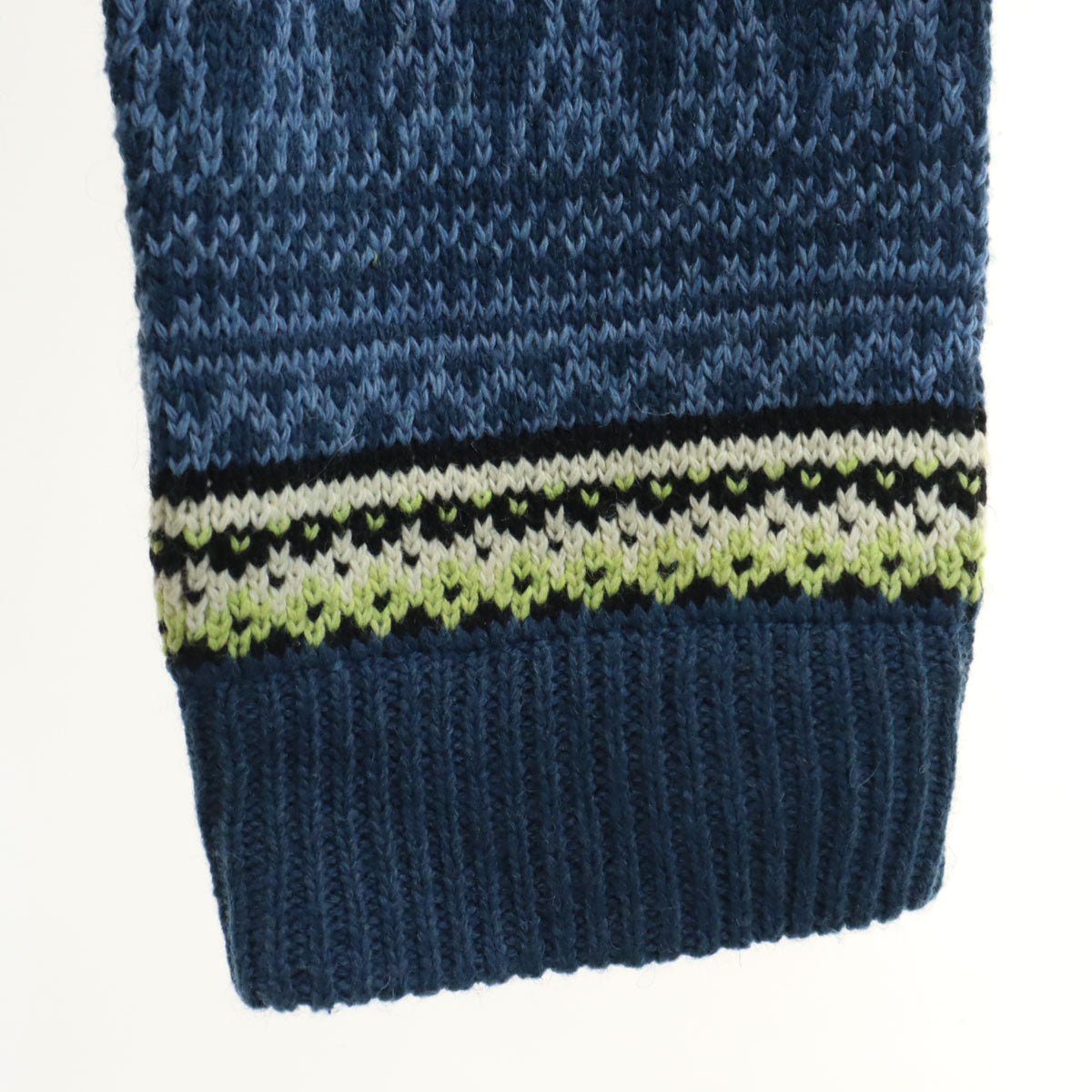 BACKERS バッカーズ ノルディック柄 長袖 チロリアン ニットカーディガン L ネイビー メンズ