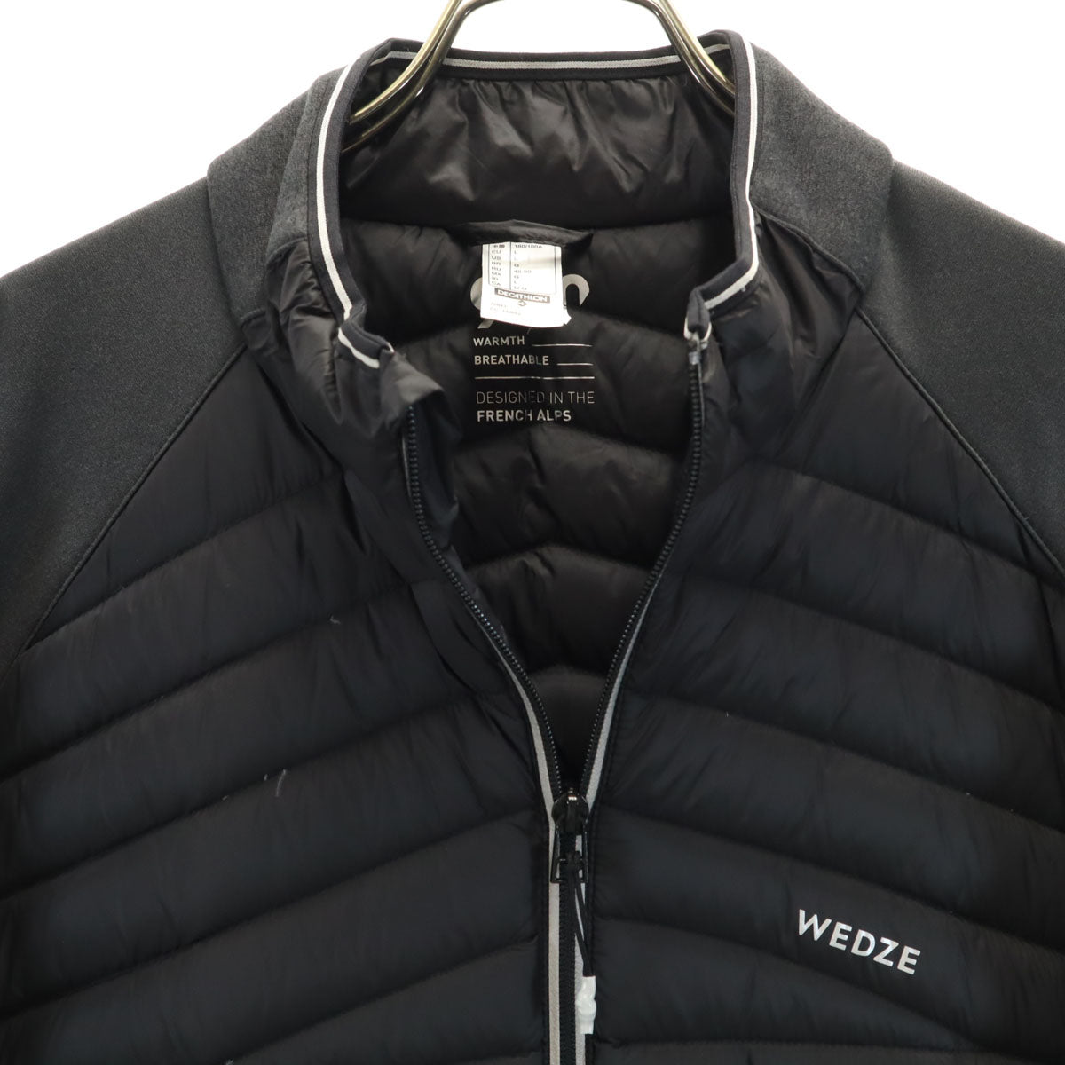 WED'ZE ウェッゼ 切替 ダウンジャケット L ブラック メンズ