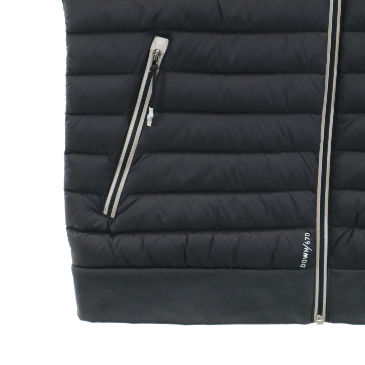 WED'ZE ウェッゼ 切替 ダウンジャケット L ブラック メンズ