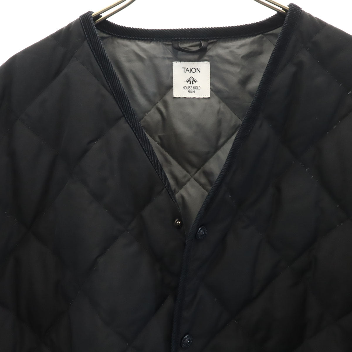 TAION タイオン キルティング ダウンジャケット 4 ブラック メンズ