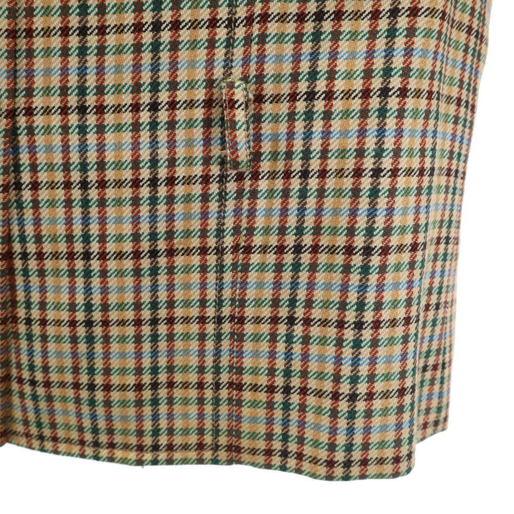 CELINE セリーヌ 80s 90s フランス製 オールド チェック柄 カジュアル スカートスーツ 上下 セットアップ 42 ベージュ レディース